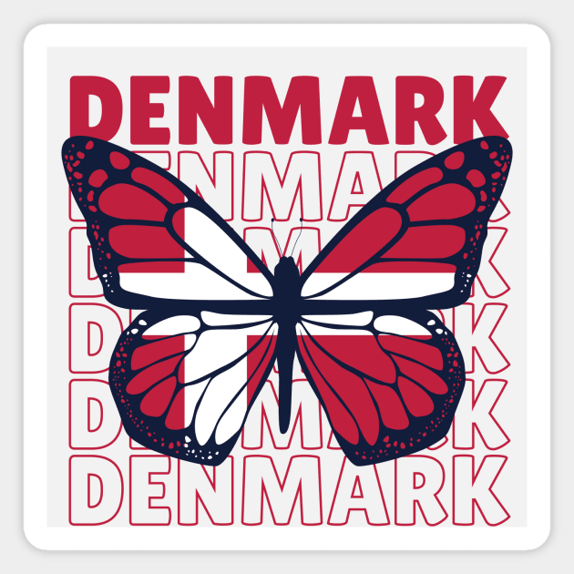 I Love Denmark // Danish Flag // Danish Pride Magnet by SLAG_Creative